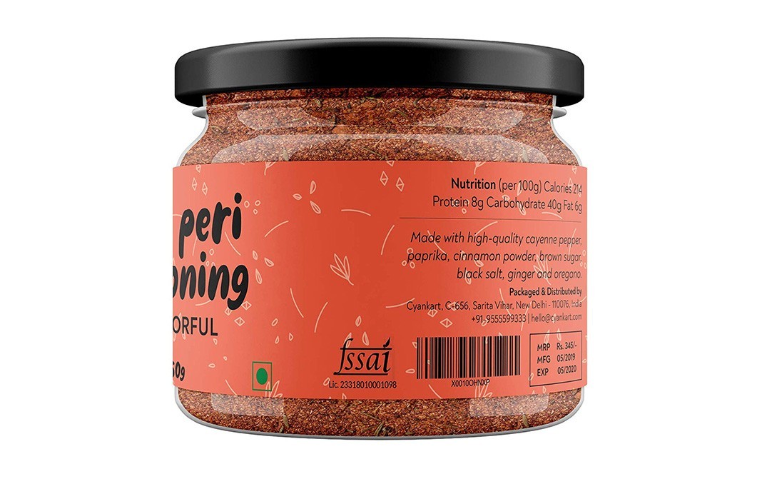 Flavorful Peri Peri Seasoning    Glass Jar  150 grams